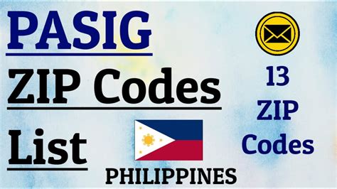 postal code in pasig city